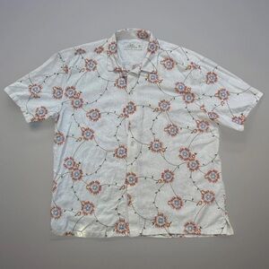 Abercrombie & Fitch Men's A&F Summer Linen Blend Embroidered Button Up Shirt